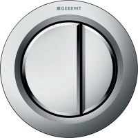 Клавиша смыва Geberit Type 01 дистанционная, хром матовый, 116.050.46.1 - Gidratop.ru изображение