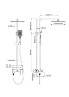 Душевая система WONZON & WOGHAND CUBE 2.0, Брашированное золото (WW-88047068-BG) - Gidratop.ru изображение