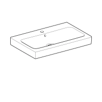 Раковина Geberit iCon 124075000, 75 х 48,5 см, перелив и отверстие под смеситель по центру, белая - Gidratop.ru изображение