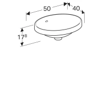 Раковина Geberit Variform 500.708.01.2, 50 x 40 см, белая - Gidratop.ru изображение