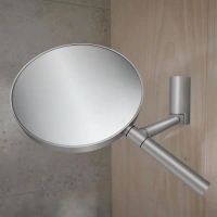 Косметическое зеркало Keuco Plan 17649170002, 19 см, с увеличением, цвет алюминий - Gidratop.ru изображение