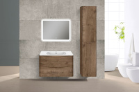 База под раковину Paola 800 подвесная, 2 выкатных ящика soft close, V.Oak - Gidratop.ru изображение