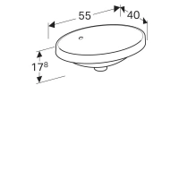 Раковина Geberit Variform 500.716.01.2, 55 x 40 см, белая - Gidratop.ru изображение