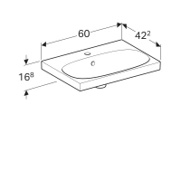 Раковина Geberit Acanto 500.631.01.2, 60 х 42,2 см, белая - Gidratop.ru изображение