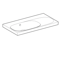 Раковина Geberit Acanto 500.626.01.2, 90 х 48,2 см, крыло справа, белая - Gidratop.ru изображение