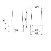Стакан для щеток Keuco Edition 11 11150139000, держатель хром черный шлифованный - Gidratop.ru изображение