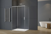 Душевой уголок Soft 2 VSR-3SO28013CL, 1300*800, хром, стекло прозрачное - Gidratop.ru изображение