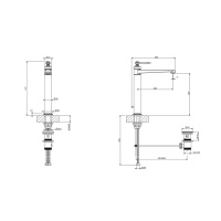 GESSI VENTI20 смеситель для раковины на 1 отверстие, однорычажный, высокий, в комплекте с донным клапаном, цвет Aged Bronze - Gidratop.ru изображение