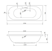 Акриловая ванна CEZARES CALISTO-170-70-45-W37 - Gidratop.ru изображение