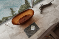 Прозрачная ванна ABBER Kristall AT9701Opal коричневая - Gidratop.ru изображение