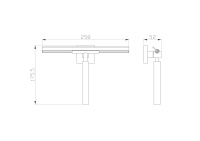 Водосгон для стёкол WONZON & WOGHAND POLO, Брашированное золото (WW-8923-BG) - Gidratop.ru изображение