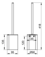 Ершик для унитаза Keuco Plan 14972070100, нержавеющая сталь - Gidratop.ru изображение