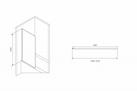 Шторка на ванну ABBER Immer Offen AG71100B - Gidratop.ru изображение