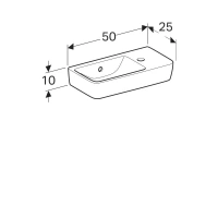 Раковина Geberit Renova Compact, 50 х 25 см белая, R/L - Gidratop.ru изображение