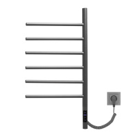 Полотенцесушитель электрический Vincea VTD-1S2CGE 43х80, графит, таймер - Gidratop.ru изображение
