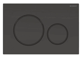 Клавиша Geberit Sigma Type 20, 115.882.DW.1, глянец черный, ободок черный матовый