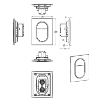 Кнопка смыва для инсталляции пневматическая WONZON & WOGHAND, Хром (WW-IB257-CR) - Gidratop.ru изображение