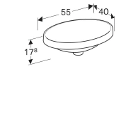 Раковина Geberit Variform 500.718.01.2, 55 x 40 см, белая - Gidratop.ru изображение