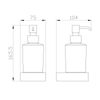 Дозатор мыла WONZON & WOGHAND, Хром (WW-9533) - Gidratop.ru изображение