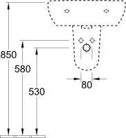 Полупьедестал Villeroy&Boch O.Novo 52660001, альпийский белый - Gidratop.ru изображение