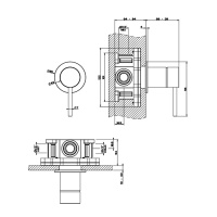GESSI 316 смеситель встраиваемый, однорычажный, внешняя часть, цвет Brushed Brass PVD - Gidratop.ru изображение