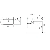 Раковина Laufen Val 60 см, цвет белый, 8.1028.3.400.104.1 - Gidratop.ru изображение