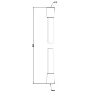 GESSI 316 шланг Darkflex, для ванны с коническим соединением на 1/2, длина 150 см, цвет: brushed black metal pvd - Gidratop.ru изображение