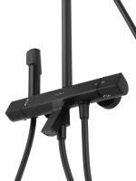 Душевая система с термостатом WONZON & WOGHAND The ONE, Черный матовый (WW-B3094-MB) - Gidratop.ru изображение