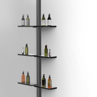 Душевая перегородка Walk-In VSW-1HWS900MRGM, 900*2000, вороненая сталь, стекло зеркальное - Gidratop.ru изображение