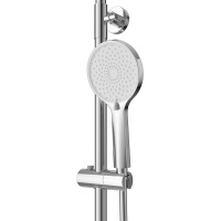 STYLUS-CVD-01 Душевая стойка со смесителем и изливом, хром - Gidratop.ru изображение