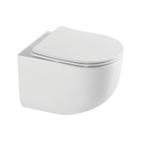 Унитаз подвесной Tornado Globo VT1-52T безободковый, цвет белый, ультратонкое soft-close сиденье - Gidratop.ru изображение