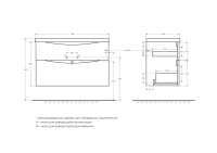 MARINO-H60 База под раковину подвесная с двумя выкатными ящиками, Rovere Nature, 1000x445x600, MARINO-H60-1000-2C-SO-RN-P - Gidratop.ru изображение