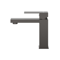 SLIDER-LS-GM Смеситель для раковины однорычажный с донным клапаном, оружейная сталь - Gidratop.ru изображение