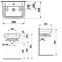 Раковина Laufen Form 8.1067.2.000.104.1 55 х 42см - Gidratop.ru изображение