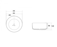 Раковина накладная ABBER Bequem AC2109MB черная матовая - Gidratop.ru изображение