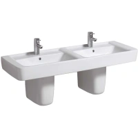 Раковина Geberit Renova 122130000 Plan, 130 см, белая - Gidratop.ru изображение