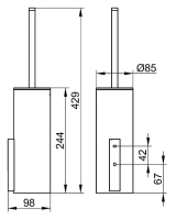 Ершик для унитаза Keuco Edition 400 11564019000, хром - Gidratop.ru изображение