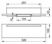 Полка для душа Keuco Edition 400 11559170000 со скребком, 38.2 см, хром - Gidratop.ru изображение