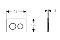 Кнопка Geberit Omega Type 20 115.085.KN.1, матовая, глянцевый хром - Gidratop.ru изображение