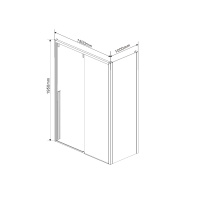 Душевой уголок Lugano VSR-1L1015CLB-1, 1500*1000, черный, стекло прозрачное - Gidratop.ru изображение