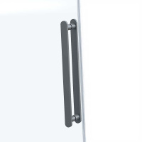 Душевая дверь Como Soft VDS-1CS120CLGM, 1200, вороненая сталь, стекло прозрачное - Gidratop.ru изображение