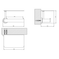 Gessi Emporio accessories настенный держатель для туалетной бумаги с крышкой, цвет: Black XL - Gidratop.ru изображение