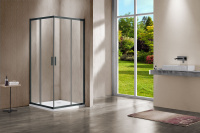 Душевой уголок Garda VSS-1G9012CLGM, 1200*900, вороненая сталь, стекло прозрачное - Gidratop.ru изображение