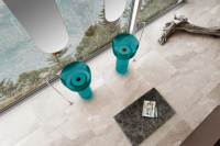 Раковина отдельностоящая прозрачная ABBER Kristall AT2702Aquamarin бирюзовая - Gidratop.ru изображение