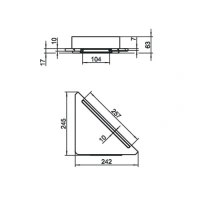 Полочка Keuco Edition 400 11557 170100 угловая для душа со скребком - Gidratop.ru изображение