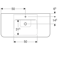 Раковина Geberit Renova 125100000 Plan, 100 х 48 см, белая - Gidratop.ru изображение