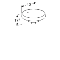 Раковина Geberit Variform 500.700.01.2 40 x 40 см круглая, с переливом - Gidratop.ru изображение