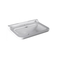 Раковина 80х55 см, 1 отв., керамическая, цвет: белый/хром - Gidratop.ru изображение