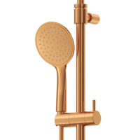 LEAF-CDA-30-L-SS Душевая стойка телескопическая, с верхним и ручным душем, верхний душ диаметр 300 мм металл, исполнение Sunset - Gidratop.ru изображение