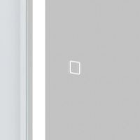 Зеркальный шкаф с одной распашной дверцей, с двумя стеклянными полками, со встроенной подсветкой и сенсорным выключателем SPC-MAR-600/800-1A-LED-TCH, 12W, 220-240V, 600x800x150 - Gidratop.ru изображение